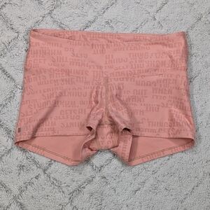 Nobull Shorts Women's M Pink All Over Graphic Low-Rise Matte Training 2” 